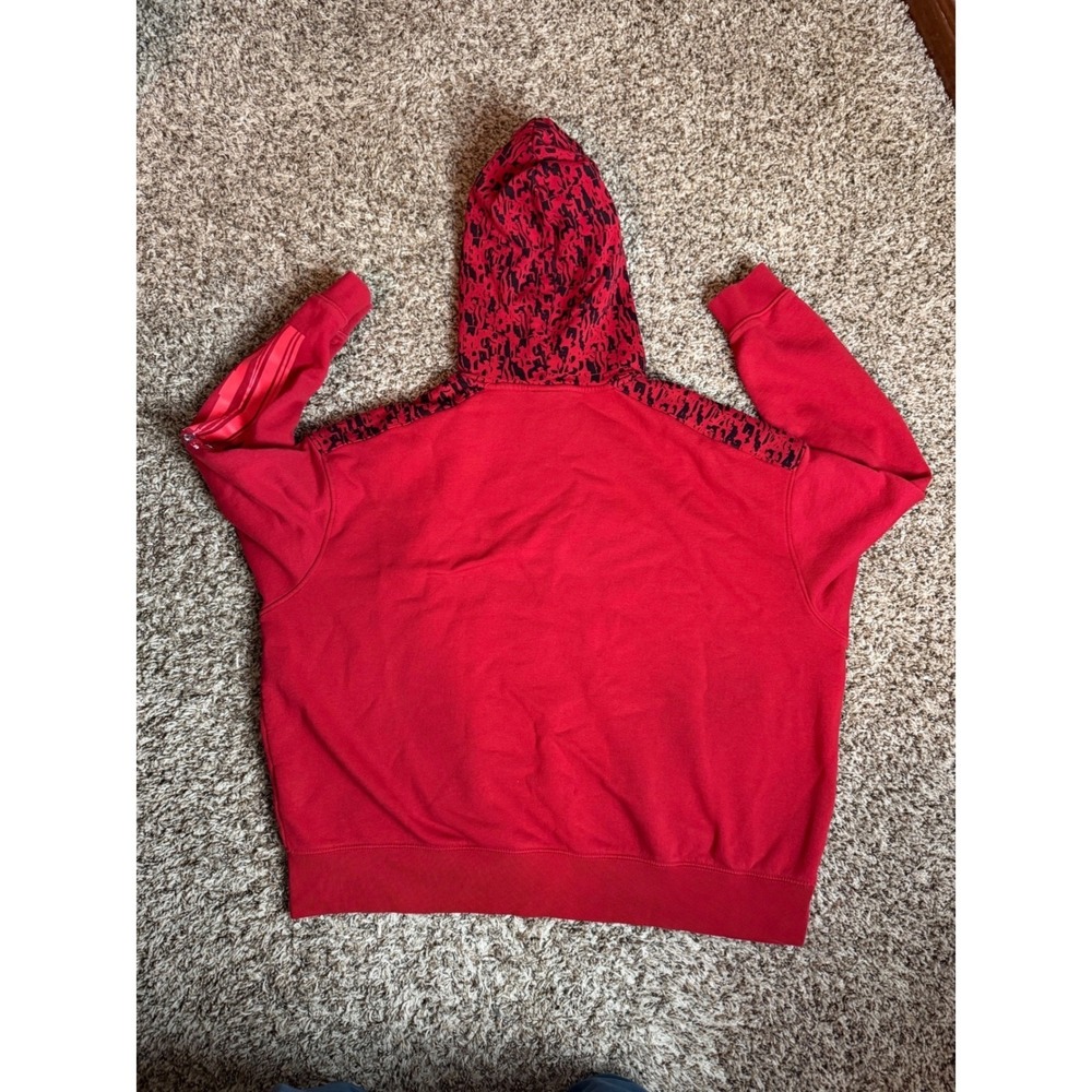 Nike Just Do It Hoodie Mens XL Red Graphic Fleece Pullover Sweatshirt - Picture 6 of 6